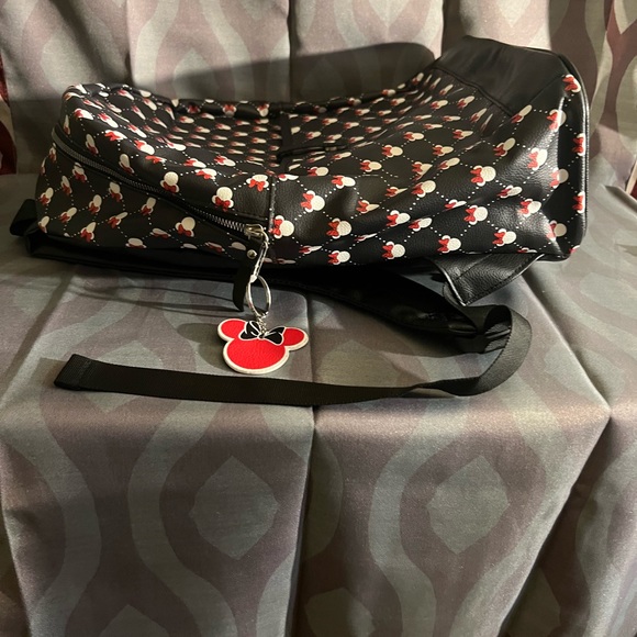 Official Disney Parks Minnie Mouse Polka Dot Bow Mini Vegan Leather Backpack Bag - Picture 5 of 10